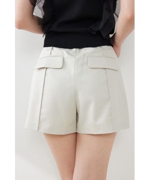 rienda（リエンダ）の「ベルト付きピンタックショートパンツ　夏服　秋服（その他パンツ・レディース・ブラック/アイボリー/ブラウン・MEDIUM/SMALL/X-SMALL）」の9枚目の写真