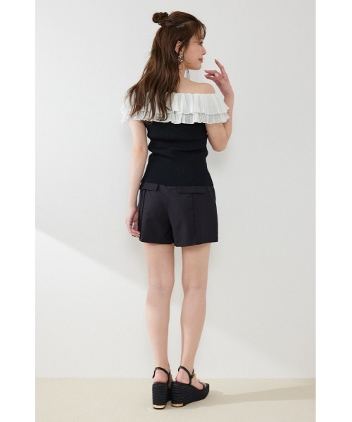 rienda（リエンダ）の「ベルト付きピンタックショートパンツ　夏服　秋服（その他パンツ・レディース・ブラック/アイボリー/ブラウン・MEDIUM/SMALL/X-SMALL）」の14枚目の写真