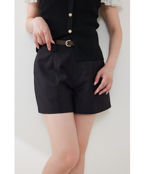 rienda（リエンダ）の「ベルト付きピンタックショートパンツ　夏服　秋服（その他パンツ・レディース・ブラック/アイボリー/ブラウン・MEDIUM/SMALL/X-SMALL）」の16枚目の写真