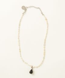 オニキストップバロックパールネックレス / Onyx Top Baroque Pearl Necklace