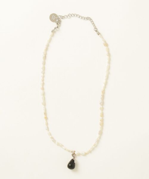 PRANK PROJECT(プランクプロジェクト)の「オニキストップバロックパールネックレス / Onyx Top Baroque Pearl Necklace(ネックレス・レディース・マルチ・FREE)」の1枚目の写真