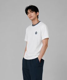 CUSTOMUS（カスタムアース）の「男性フロッピーロゴプリントラウンド半袖Tシャツ CXS26MKRT505 GRY（Tシャツ/カットソー）」