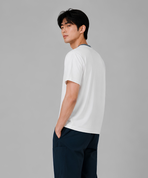 CUSTOMUS(カスタムアース)の「男性 フロッキー ロゴプリント ラウンド 半袖Tシャツ CXS26MKRT505 GRY(Tシャツ/カットソー・メンズ・グレー・LARGE/X-LARGE/MEDIUM)」の4枚目の写真