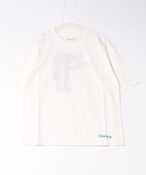 ATELANE(アテレーン)の「★ATELANE★16/1 OE天竺 刺繍Tee(Tシャツ/カットソー・メンズ・ホワイト系その他/チャコールグレー・MEDIUM)」の2枚目の写真