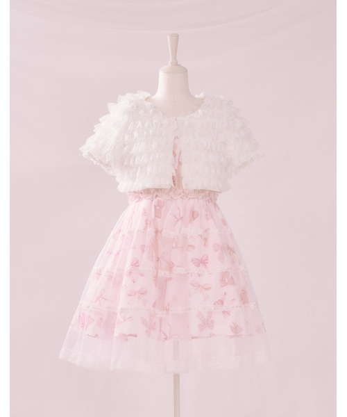mellfy memory(メルフィーメモリー)の「Love Ribbon tulle one piece(ワンピース・レディース・ピンク・mini/LONG)」の5枚目の写真