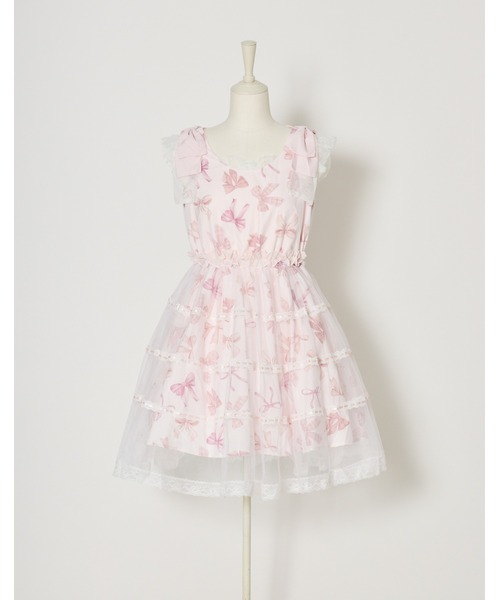 mellfy memory(メルフィーメモリー)の「Love Ribbon tulle one piece(ワンピース・レディース・ピンク・mini/LONG)」の7枚目の写真