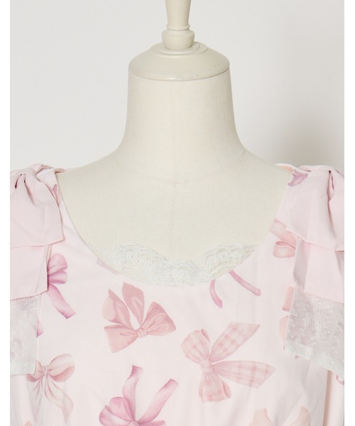 mellfy memory(メルフィーメモリー)の「Love Ribbon tulle one piece(ワンピース・レディース・ピンク・mini/LONG)」の10枚目の写真