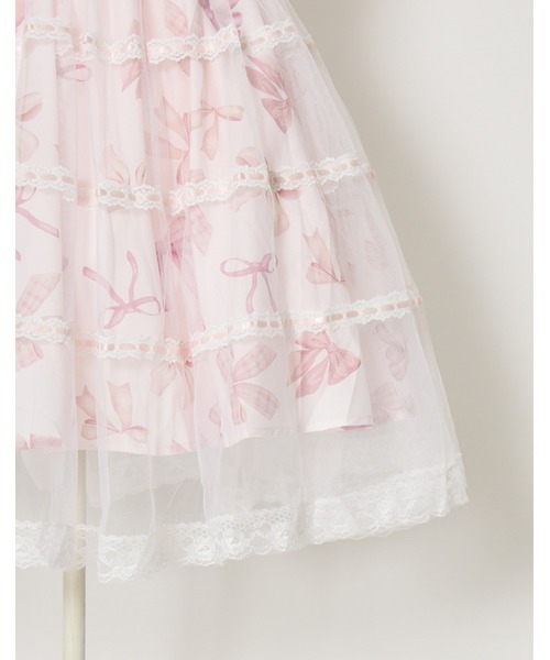 mellfy memory(メルフィーメモリー)の「Love Ribbon tulle one piece(ワンピース・レディース・ピンク・mini/LONG)」の12枚目の写真