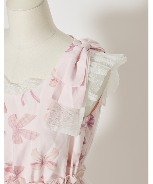 mellfy memory(メルフィーメモリー)の「Love Ribbon tulle one piece(ワンピース・レディース・ピンク・mini/LONG)」の14枚目の写真