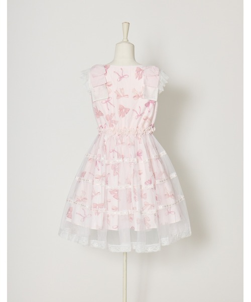 mellfy memory(メルフィーメモリー)の「Love Ribbon tulle one piece(ワンピース・レディース・ピンク・mini/LONG)」の9枚目の写真