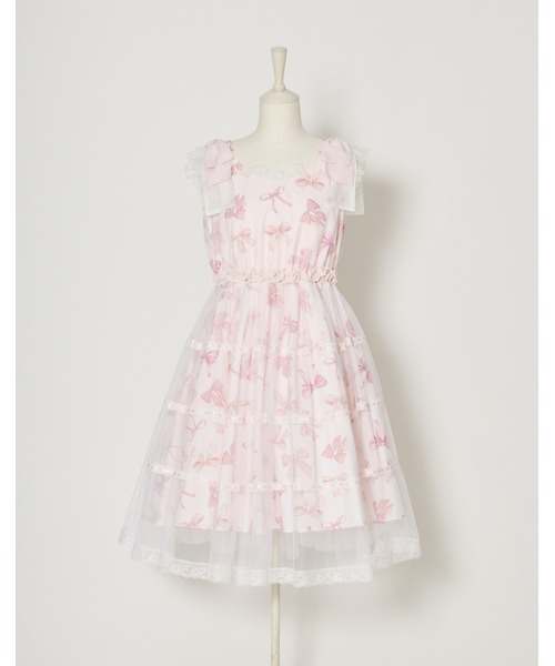 mellfy memory(メルフィーメモリー)の「Love Ribbon tulle one piece(ワンピース・レディース・ピンク・mini/LONG)」の18枚目の写真