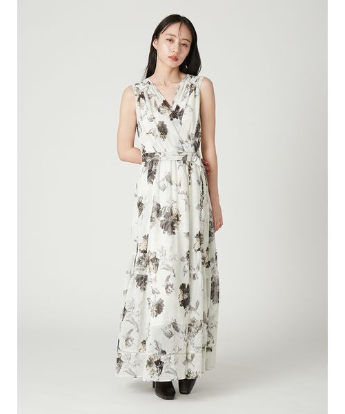 FRAY I.D(フレイアイディー)の「【00サイズあり】カシュクールフラワープリントワンピース(ワンピース・レディース・ピンクベージュ/アイボリー/ブラウン・00/0/1)」の13枚目の写真