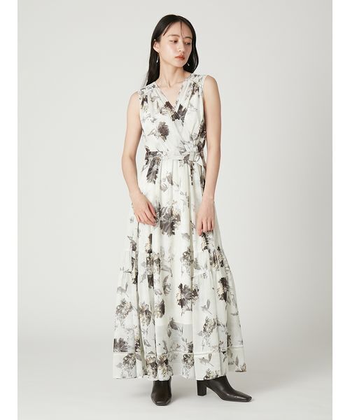 FRAY I.D(フレイアイディー)の「【00サイズあり】カシュクールフラワープリントワンピース(ワンピース・レディース・ピンクベージュ/アイボリー/ブラウン・00/0/1)」の14枚目の写真