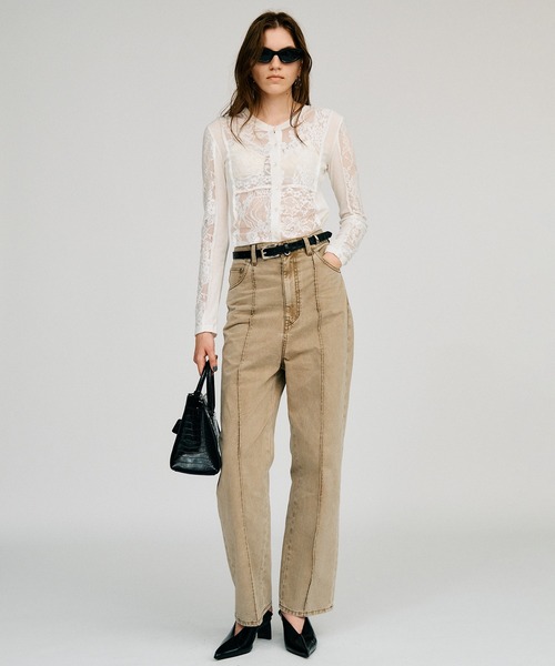 PRANK PROJECT(プランクプロジェクト)の「【2026Autumn Pre-Order】2WAYパネルレーストップス / 2-Way Panel Lace Top(その他トップス・レディース・ブラック/ホワイト・FREE)」の3枚目の写真