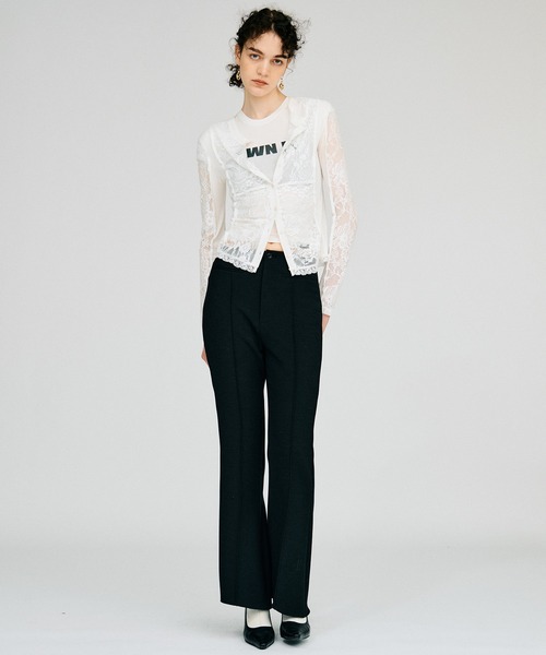 PRANK PROJECT(プランクプロジェクト)の「【2026Autumn Pre-Order】2WAYパネルレーストップス / 2-Way Panel Lace Top(その他トップス・レディース・ブラック/ホワイト・FREE)」の4枚目の写真