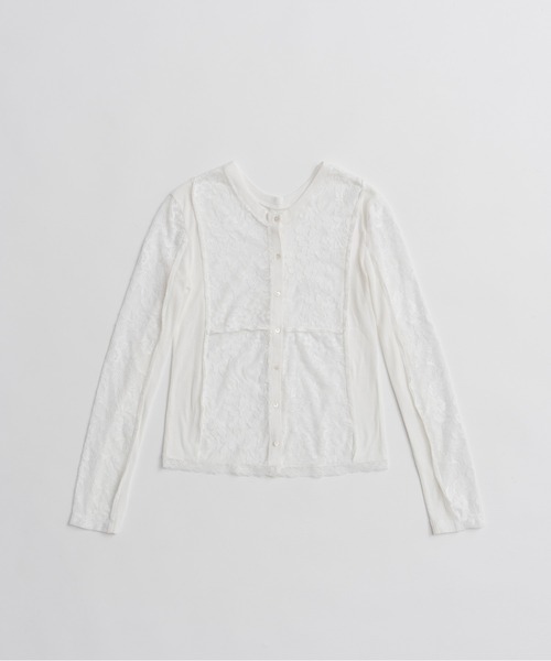 PRANK PROJECT(プランクプロジェクト)の「【2026Autumn Pre-Order】2WAYパネルレーストップス / 2-Way Panel Lace Top(その他トップス・レディース・ブラック/ホワイト・FREE)」の12枚目の写真
