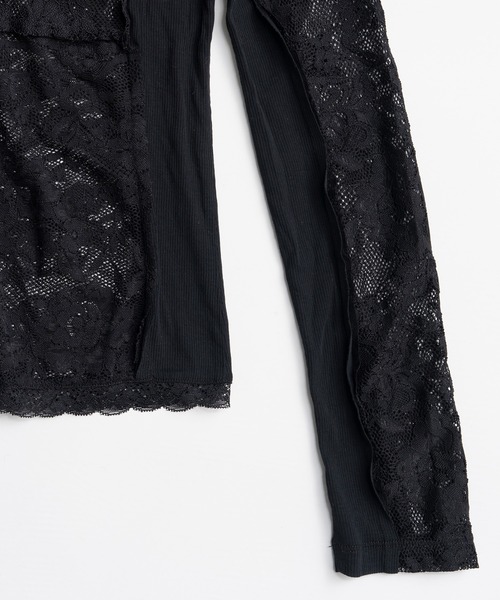 PRANK PROJECT(プランクプロジェクト)の「【2026Autumn Pre-Order】2WAYパネルレーストップス / 2-Way Panel Lace Top(その他トップス・レディース・ブラック/ホワイト・FREE)」の19枚目の写真