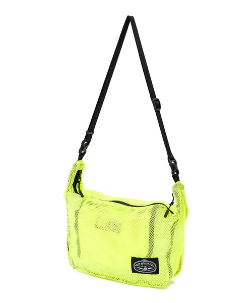 POLeR(ポーラー)の「POLeR/ポーラー MESH STUFF STROLL SHOULDER メッシュ ショルダーバッグ ポケッタブル使用 ブランドタグ アウトドア デイリー 2026年夏 夏服(ショルダーバッグ・メンズ・ホワイト/ブラック/イエロー/マルチ・FREE)」の12枚目の写真