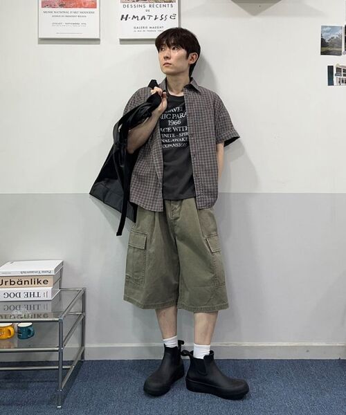 KANEITEI（カネイテイ）の「[ヒョンキム x KNT] コズミッククロップショートスリーブ (ネイビー)（Tシャツ/カットソー・メンズ・ネイビー・MEDIUM/LARGE/X-LARGE）」の2枚目の写真