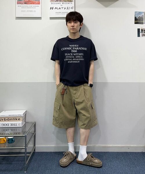 KANEITEI（カネイテイ）の「[ヒョンキム x KNT] コズミッククロップショートスリーブ (ネイビー)（Tシャツ/カットソー・メンズ・ネイビー・MEDIUM/LARGE/X-LARGE）」の4枚目の写真