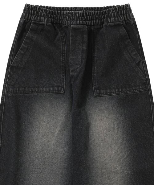 STENDS（ステンズ）の「[M~4XL] フェティグバンディングデニムパンツ_ブラック（デニムパンツ・レディース・その他・XXXX-LARGE/XX-LARGE/XXX-LARGE/MEDIUM/LARGE）」の5枚目の写真