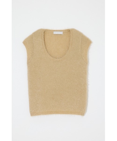 MOUSSY(マウジー)の「【26年AW新作】SCOOP NECK SHAGGY BABY ニット(ニット/セーター・レディース・グレー/ネイビー/ベージュ・FREE)」の4枚目の写真