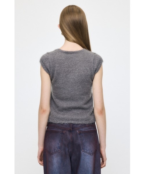 MOUSSY(マウジー)の「【26年AW新作】SCOOP NECK SHAGGY BABY ニット(ニット/セーター・レディース・グレー/ネイビー/ベージュ・FREE)」の19枚目の写真