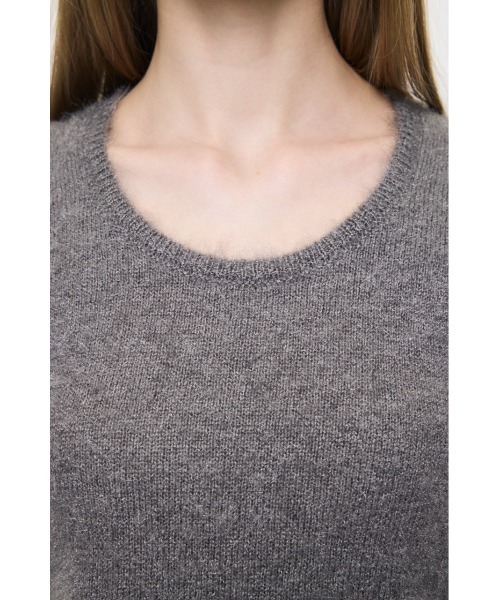 MOUSSY(マウジー)の「【26年AW新作】SCOOP NECK SHAGGY BABY ニット(ニット/セーター・レディース・グレー/ネイビー/ベージュ・FREE)」の20枚目の写真