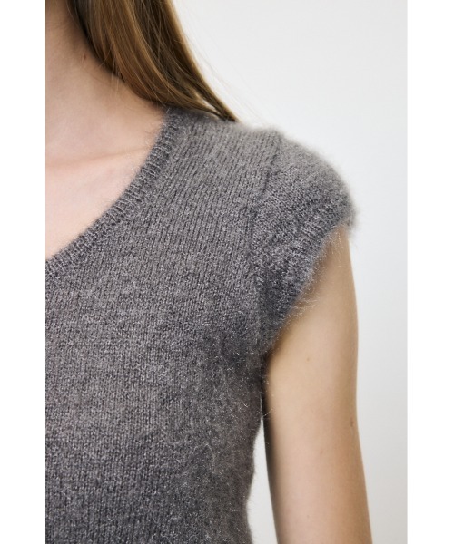 MOUSSY(マウジー)の「【26年AW新作】SCOOP NECK SHAGGY BABY ニット(ニット/セーター・レディース・グレー/ネイビー/ベージュ・FREE)」の21枚目の写真