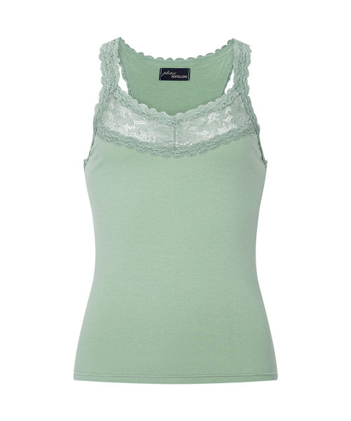 PLEASENOFOLLOW(プリーズノーフォロー)の「Zuri Lace Sleeveless Top (Green)(Tシャツ/カットソー・レディース・その他・FREE)」の2枚目の写真