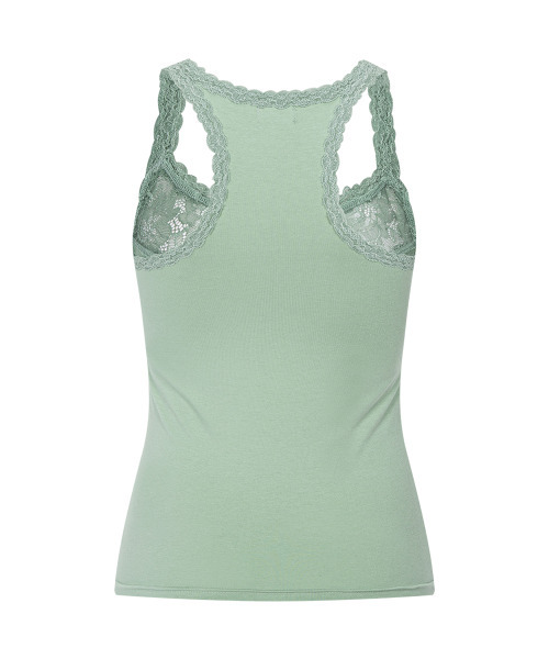 PLEASENOFOLLOW(プリーズノーフォロー)の「Zuri Lace Sleeveless Top (Green)(Tシャツ/カットソー・レディース・その他・FREE)」の3枚目の写真