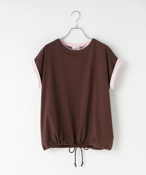 LOWRYS FARM(ローリーズファーム)の「ハイショクドロストSS 1054068(Tシャツ/カットソー・レディース・ブラウン/ブラック/アイボリー・FREE)」の3枚目の写真