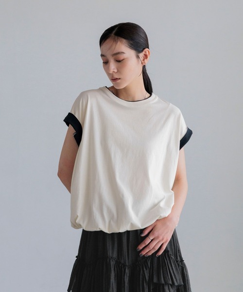 LOWRYS FARM(ローリーズファーム)の「ハイショクドロストSS 1054068(Tシャツ/カットソー・レディース・ブラウン/ブラック/アイボリー・FREE)」の1枚目の写真
