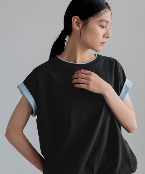LOWRYS FARM(ローリーズファーム)の「ハイショクドロストSS 1054068(Tシャツ/カットソー・レディース・ブラウン/ブラック/アイボリー・FREE)」の2枚目の写真