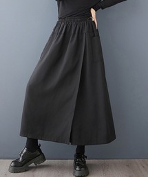 ラップ風ポケット付きワイドパンツ・スカーチョ