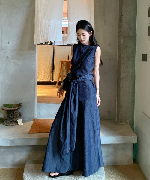 FAVORITO(ファヴォリート)の「ノースリーブトップススカートセットアップ(セットアップ・レディース・ブルー・S/M/L)」の9枚目の写真
