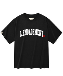 オーバーサイズローチアーチ半袖Tシャツ[ブラック]