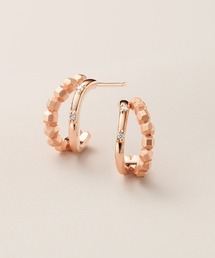 【AUTUMN COLLECTION】シルバー カーブ ピアス