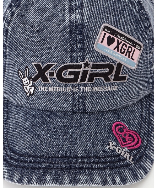 X-girl Stages（エックスガールステージス）の「ワッペン刺しゅうキャップ（キャップ・キッズ・ブラック/ブルー・52-56cm/S(48-52cm)）」の11枚目の写真