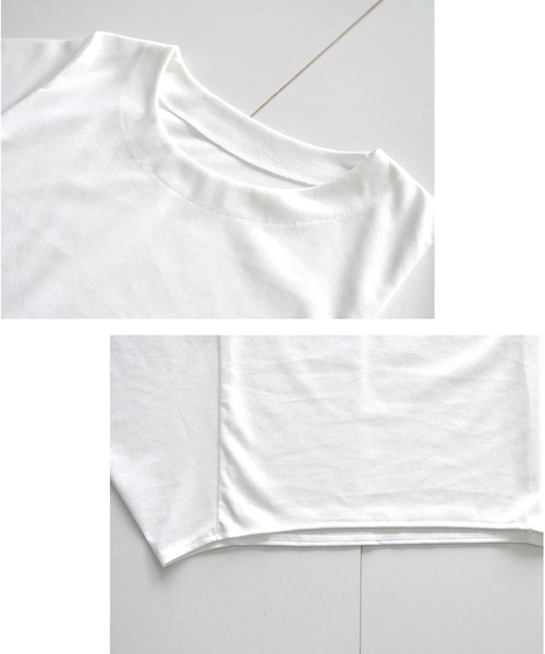 Ehre style(エーレスタイル)の「体型カバーをもっとおしゃれに。大人のお仕事Tシャツ(Tシャツ/カットソー・レディース・ホワイト/チャコールグレー/ブルー・FREE)」の17枚目の写真