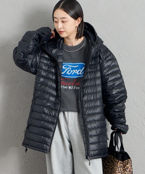 FIRST DOWN（ファーストダウン）の「【WEB先行予約】[FIRST DOWN/ファーストダウン] 別注 ハッピーダウンジャケット（ダウンジャケット/コート・レディース・パープル/ブラック/ブルー/ライム/オレンジ/チャコール・S/M/L）」の7枚目の写真