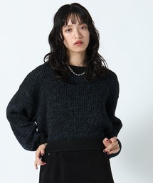 ラメリブショートプルオーバー