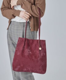 SHOO・LA・RUE | 光沢生地つまみハンドルトートバッグ(トートバッグ)