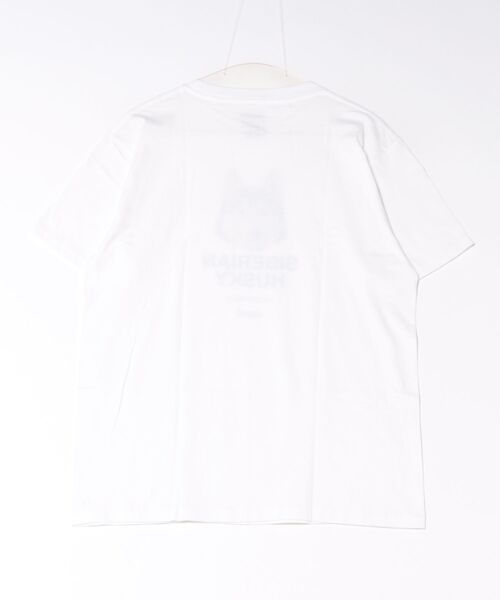 Moftique(モフティック)の「Moftique(モフティック) エントリーモデル 半袖Tシャツ アニマル シベリアンハスキー 犬 ドッグ ペット インクジェットプリント 褪せ感 4.0オンス 薄手 トップス カットソー 夏 カジュアル メンズ レディース ユニセックス(Tシャツ/カットソー・メンズ・ホワイト・XL/M)」の2枚目の写真