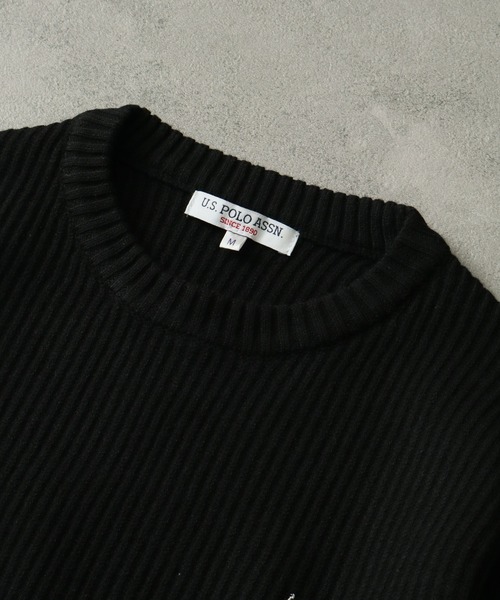 U.S. POLO ASSN.(ユーエスポロアッスン)の「【U.S. POLO ASSN./ユーエスポロアッスン】ワンポイント ダブルホースマン刺繍 クルーネックプルオーバー(ニット/セーター・メンズ・アイボリー/ブラック/ワイン/ブラウン/ブルー/ネイビー・M/LL/L)」の21枚目の写真