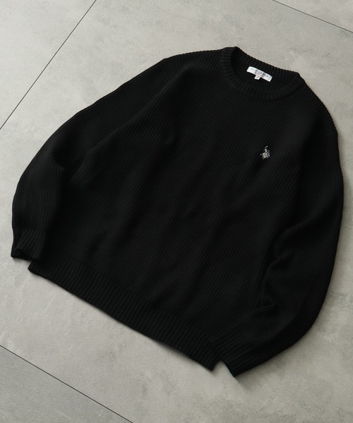 U.S. POLO ASSN.(ユーエスポロアッスン)の「【U.S. POLO ASSN./ユーエスポロアッスン】ワンポイント ダブルホースマン刺繍 クルーネックプルオーバー(ニット/セーター・メンズ・アイボリー/ブラック/ワイン/ブラウン/ブルー/ネイビー・M/LL/L)」の19枚目の写真