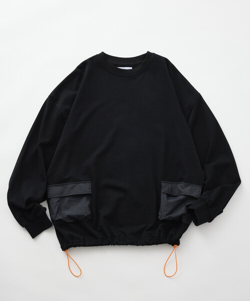 Firsthand(ファーストハンド)の「Firsthand/ファーストハンド リラックスフィット スピンドル ナイロンポケット切り替え クルーネックスウェット(スウェット・メンズ・ライトブルー/チャコールグレー/グレー/ブラック・LARGE/MEDIUM)」の21枚目の写真