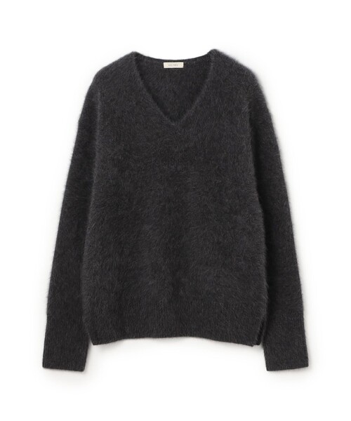 DES PRES（デ・プレ）の「【WEB先行予約】フォックスカシミヤブレンド Vネックプルオーバー（ニット/セーター・レディース・チャコールグレー/キャメル/ホワイト系その他/ボルドー・FREE）」の3枚目の写真