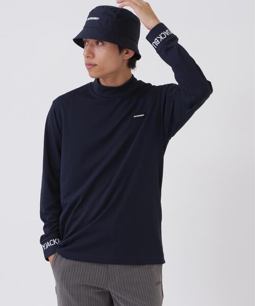 Jack Bunny!!(ジャックバニー)の「ソフトタッチ長袖モックネックカットソー (MENS)(Tシャツ/カットソー・メンズ・ホワイト/イエロー/グリーン/ネイビー・X-LARGE/LARGE/MEDIUM)」の1枚目の写真