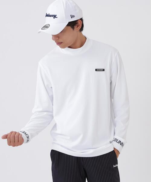 Jack Bunny!!(ジャックバニー)の「ソフトタッチ長袖モックネックカットソー (MENS)(Tシャツ/カットソー・メンズ・ホワイト/イエロー/グリーン/ネイビー・X-LARGE/LARGE/MEDIUM)」の2枚目の写真